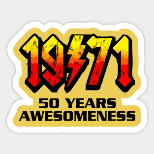 Vintage Rock Made In 1971 Sticker